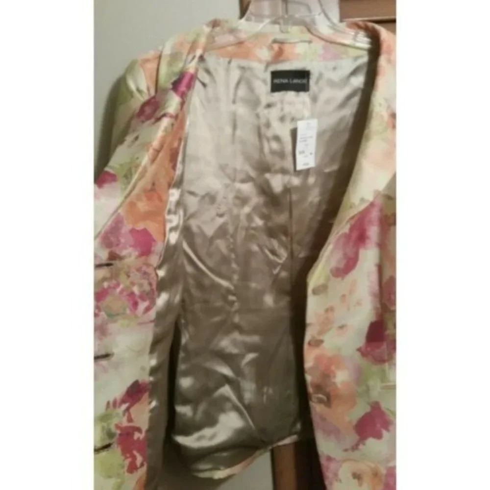 RENA LANGE Floral Print Button Jacket Designer - Picture 4 of 11